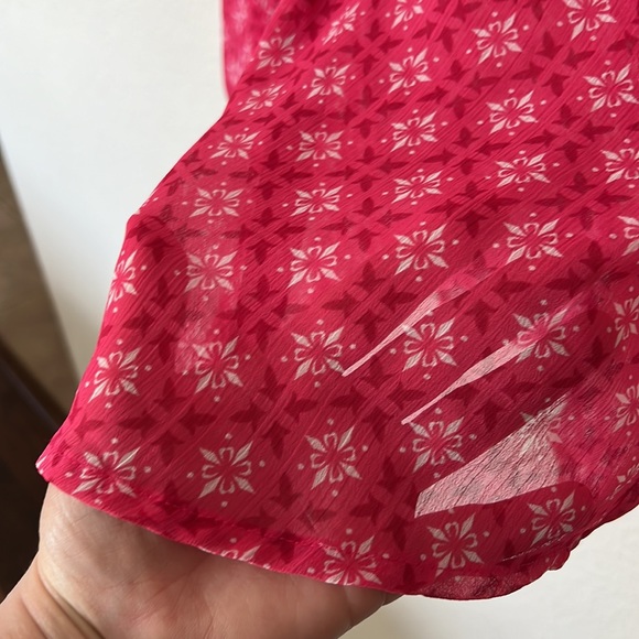 Kut from the Kloth Sheer Pink Tunic Top size M - Picture 4 of 6